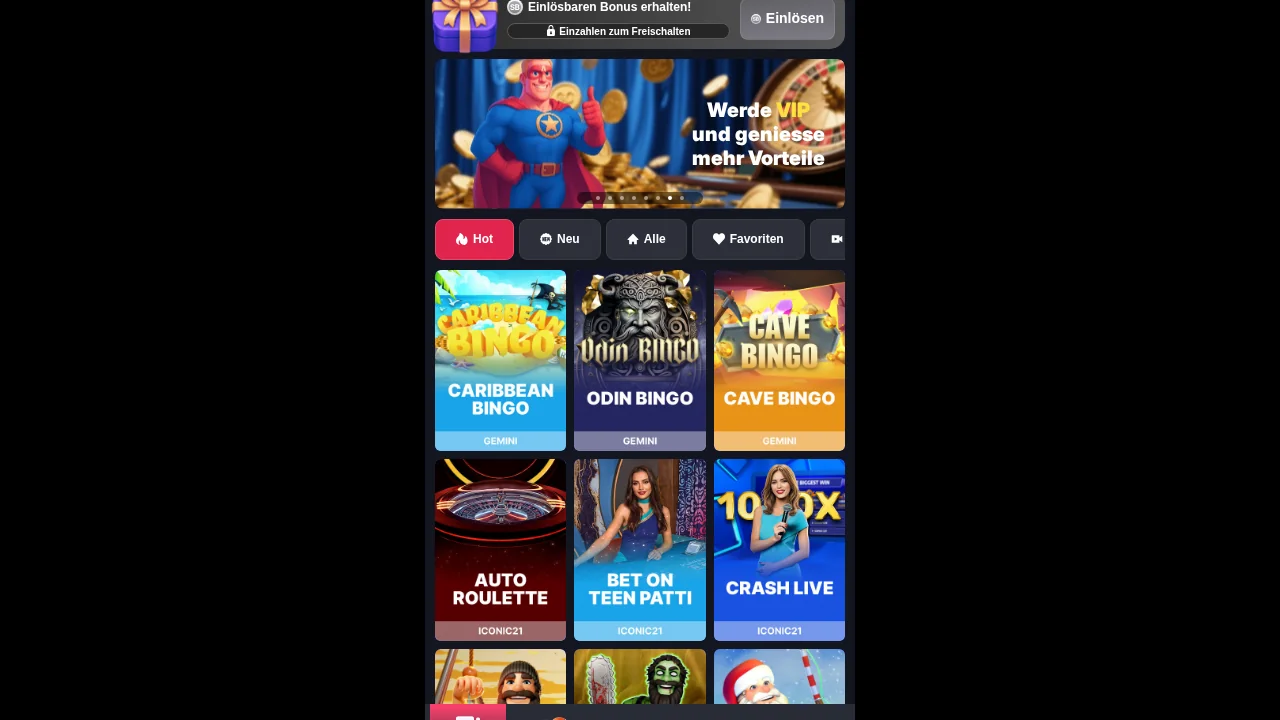 SlotGlück game selection