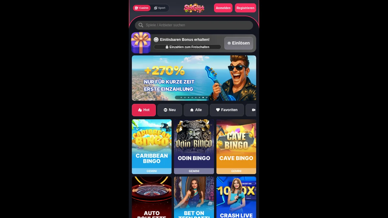 SlotGlück bonus banner
